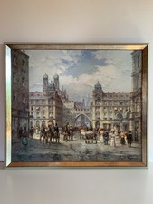 Ölgemälde Horst Miesler (*1934) Stadtansicht Karlsplatz, Karlstor München