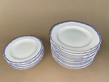 KPM Berlin div. Teller Englisch Glatt, blau -goldener Rand, 18 tlg. Pfennigmarke