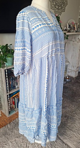 Kleid damen blau weiss - damen,