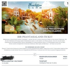 3 Phantasialand Karten für Die. 14.10.25 (Ferien)