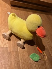 Ente Nachziehtier zum Ziehen Kuscheltier Stofftier