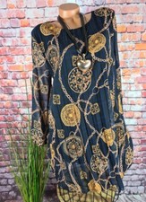 Chiffon Falten KLEID Tunika