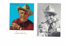 Luis Trenker Autogrammkarten und Karte von Grabstätte - signiert -