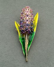 Lavendel Brosche Gold Lila