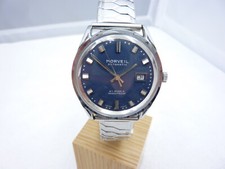 Morveil Automatic Herrenuhr Armbanduhr Swiss Made 21 Jewels Datum 37mm Flexband.