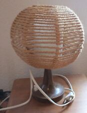 Edle Tischlampe Lampe Panton Ära Eames Space Age 70s 70s Strick Band hellbraun