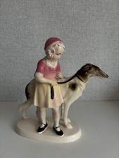 Mädchen mit Barsoi Windhund