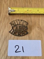 Notts and Derby Regiment Sherwood Foresters Schultertitel - British Army Badge