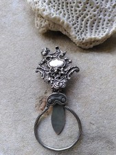 antik echt Silber Lot Rockstecker Rockhaken barock signiert