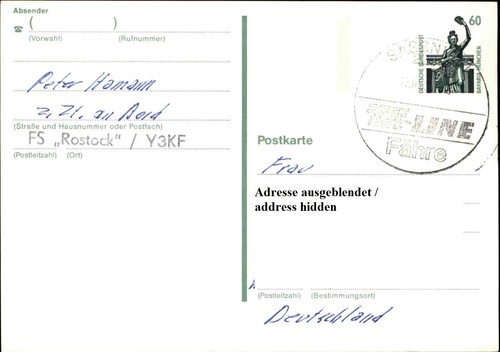 Schiffsstempel linie fähre - schiffsstempel, ts-linie