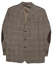 " HARRIS TWEED " Herren- SAKKO / JACKET " BARUTTI " braun gemustert ca. Gr. 48