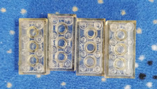 Lego Basic Klemm Bausteine durchsichtig 4 Stück  4x2 Vintage Glasbaustein  -5-
