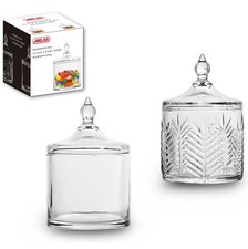 2-tlg. Set Glasschale mit