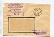 DDR Dienst ZKD Brief Erfurt 02.1.68 VVH Landmaschinen und Traktoren Ersatzteile