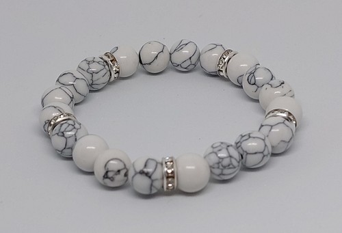 Naturstein perlen armband - naturstein,