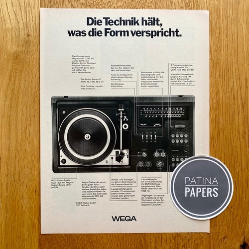 1975 wega studio 3231 hifi - studio,