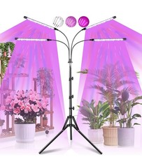 Pflanzenlampe LED Vollspektrum 120 LEDs Grow Lampe mit Zeitschaltuhr 3 Farbmodi