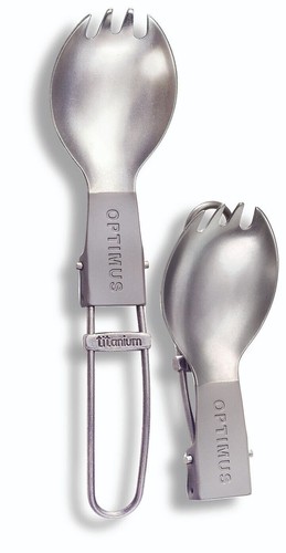 Optimus titanium folding spork - titanium,