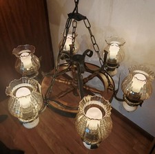 Alte Wagenradlampe, 6-flammig