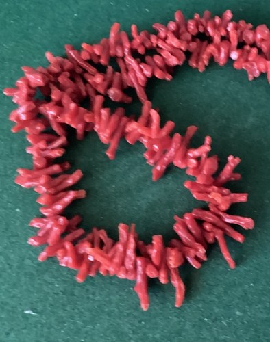 Korallen kette lang 30 - cm,