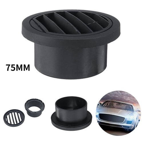 75mm ausströmer schwarz - 75mm,