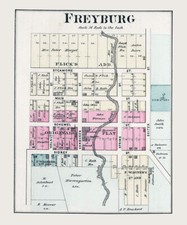 1880 Town Map of Freyburg