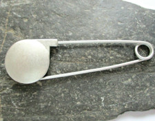 Kiltnadel Ziernadel Broschennadel Wollnadel silber 7,6 x 2,5 cm Schmucknadel