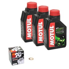 Suzuki GSX-R 750, Bj. 96-99 MOTUL 5100 Öl + K&N CHROM Ölfilter