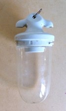 GLASKOLBEN WERKSTATTLAMPE PORZELLAN INDUSTRIE KELLERLAMPE BAUHAUS LOFT DESIGN