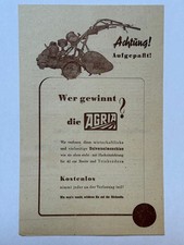AGRIA Prospekt / Werbung / Gewinnspiel von 1953, absoluter TOP-Zustand, ORIGINAL