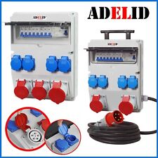 Wandverteiler Baustromverteiler 32A CEE 16A CEE 4x230V LS/FI-Schalter Komplett