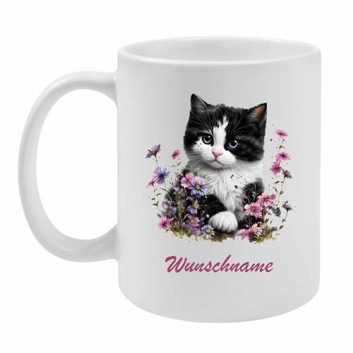 Kaffeetasse mit katzenmotiv - kaffeetasse, &