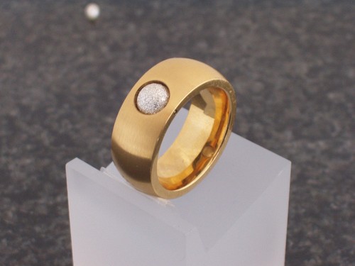 Edelstahl ring 18kt vergoldet - edelstahl,