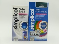 SIMPLICOL Textil Echtfarbe + Färbesalz 1518 PETROL