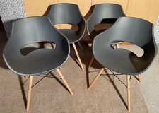 4er-Set neuwertige Esstisch-Stühle Trendiges Scandi-Design