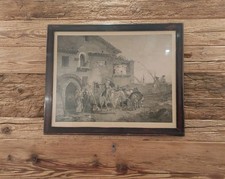 Lithographie . Peter von Hess / Friedrich Hohe . Kunstdruck. Romantik Genre