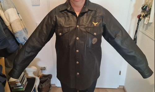 Schwarze lederjacke harley - schwarze,
