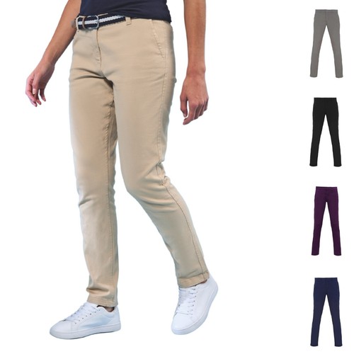 Damen stretch chino hose - hose,