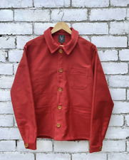 Beerenrot Moleskin Französisch Arbeitskleidung Jacke Baumwolle - Jeansjacke - Im