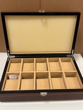 Detomaso Uhrenbox aus Mahagoni in Klavierlack mit Sichtfenster für 10 Uhren