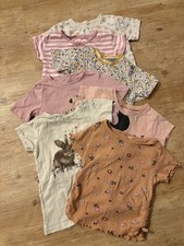 7 tlg. T-shirt Paket Kleidungspaket Mädchen Top Gr. 98/104 verschiedene Marken