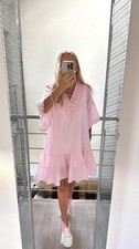 Trendy Minikleid Damen Pastell