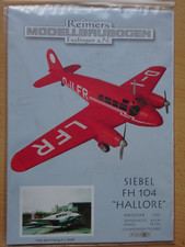 Siebel FH 104 Hallore Flugzeug Propellerflugzeug Kartonbausatz NEU Bastelbogen