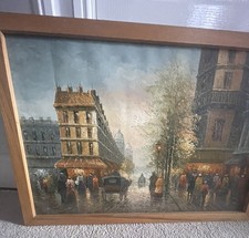 Vintage Öl auf Leinwand -