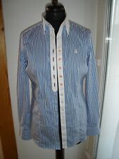 FIOR DA LISO Leandra Damen Bluse, Edel Designer Bluse, Blau/weiß Gr. 38 wie Neu.