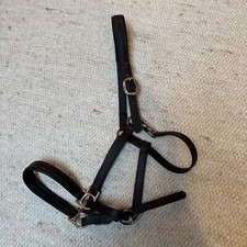 Lederhalfter, dunkelbraun, Größe C (Kleinpferd), weich und gepolstert