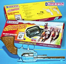 LONE STAR WICKE STAMPEDE 100 SCHUSS METALL SPIELZEUG PISTOLE 1980er FASCHING