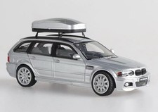 BMW 3er Wagon (E46) + Roof Cargo  - silver - Stance Hunters 1:64