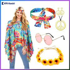 Hippie Kostüm Damen Set mit