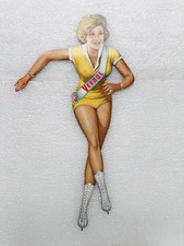 Blechschild Pin Up Veedol - 43x23cm - 50er Jahre - kein Emailschild